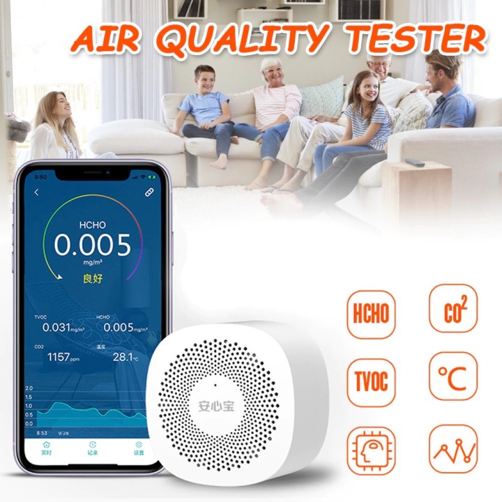 Testeur de qualité de l'air détecteur de CO2 numérique téléphone APP analyseur dioxyde de carbone