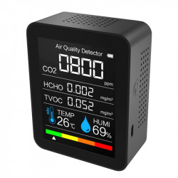 CO2 Meter Tester Sensore Umidità Temperatura Qualità dell'aria Anidride carbonica TVOC HCHO