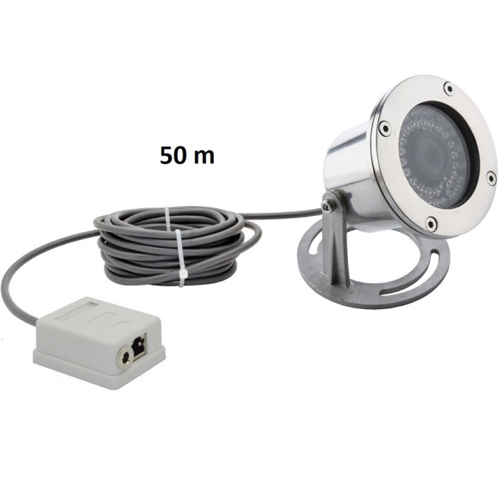 Cámara de video en red IP POE subacuática de 12v, acero inoxidable 1080P, acceso a múltiples navegadores 150Kpa