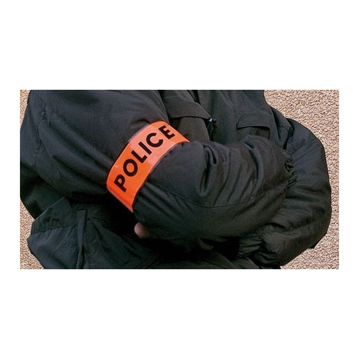 Armbinde fur polizei farbe orange fluoreszierend mit klettverschluss armbinde sicherheit armbinde jr international - 6