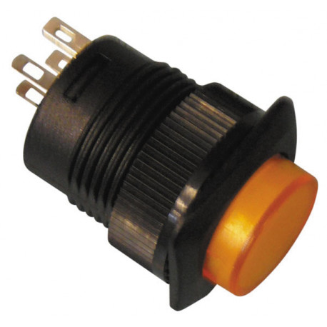Push button switch off (on) with orange led velleman - 1