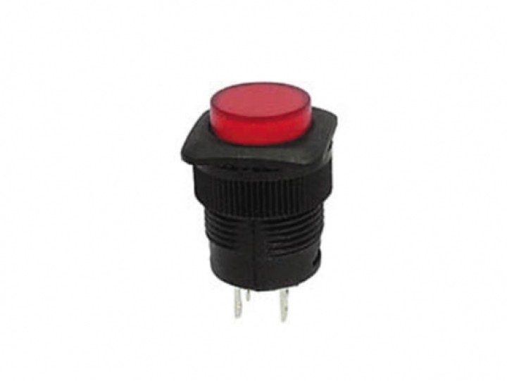 Pulsante con led rosso spento l'illuminazione resistenza di isolamento contatto dielettrica r1394a velleman - 1