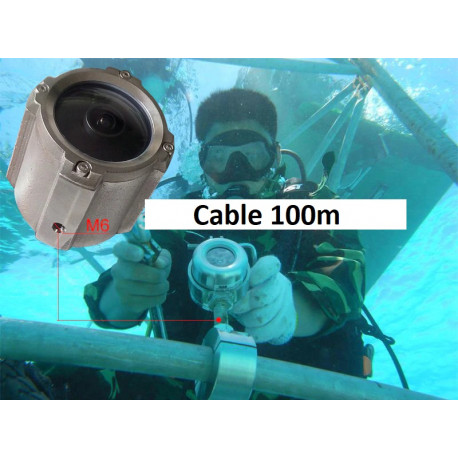 Cámara de mar submarina 1080P Cámara IP de red POE para piscina y cable de vigilancia marina Max 100M