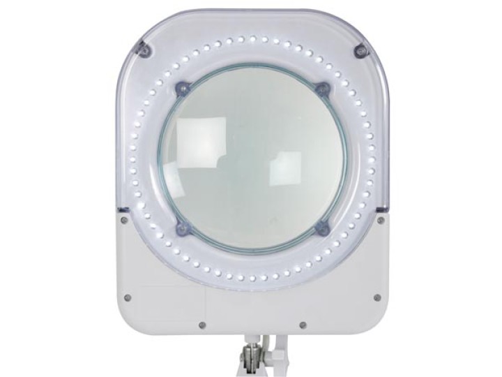 Led desk lamp with magnifying glass 5 dioptre 6w 64 leds white velleman - 1