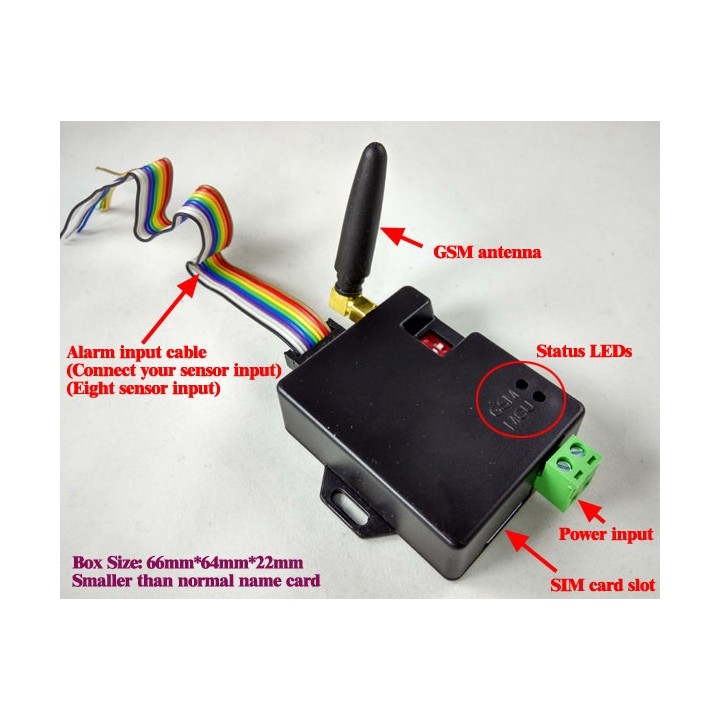 Caja de alarma inteligente GSM SMS de 8 canales, sistema de seguridad inalámbrico para el hogar