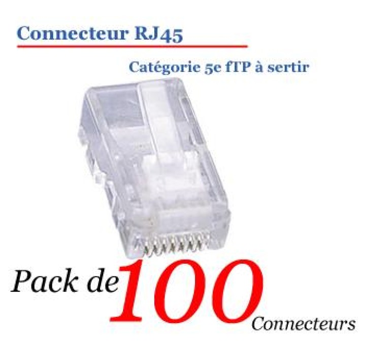 Packung mit 100 blatt kristall rj45 8p/8c crimp 8p8c stecker telefonnetz telefonie cat6 jr international - 1