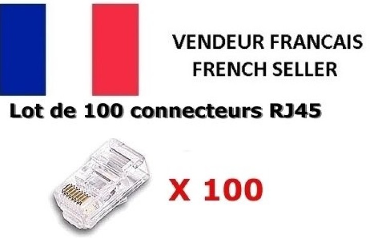 Paquete de 100 hojas de cristal rj45 8p/8c telefonía enchufe engarzado enchufe 8p8c red telefónica cat6 jr international - 6