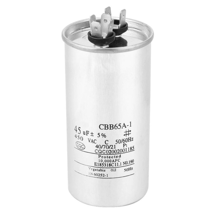 Starterkondensator CBB65 45UF Motor Kompressor Klimaanlage 450V Kühlschrank Waschmaschine Lüfter