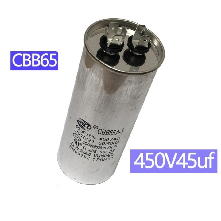Starter capacitor CBB65 45UF motor Compressor Air conditioner 450v refrigerator washing machine fan