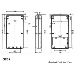 Caja tipo control remoto 135 x 70 x 24mm coffre g939 velleman - 1