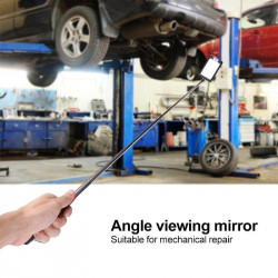 Miroir inspection reglable 8cm pliant à quatre niveaux endoscope eclairage 2 led sous la voiture