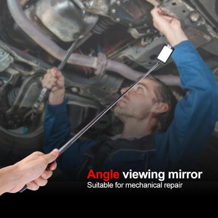8cm adjustable inspection mirror, folding at four levels, endoscope with 2 led lighting under the car.