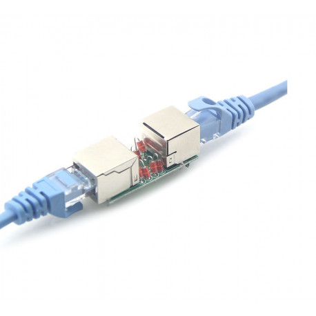 RJ45 LAN Adapter Ethernet Network Arrester Surge Protector Lightning Arrester Shielded Aluminum