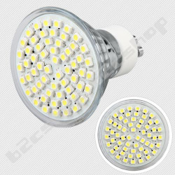 Gu10 white 60 led light bulb lamp jr international - 1