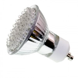 Gu10 white 60 led spot light lamp bulb spotlight 230v jr international - 3