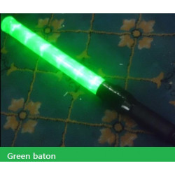 1 traffic police baton red + 1 green lightingtraffic Roadside Safety LED Traffic Wand Baton led safety reflective warning jr int