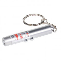 2 en 1 puntero de láser rojo blanco bolsillo antorcha luz lazer 150m llavero jr  international - 1