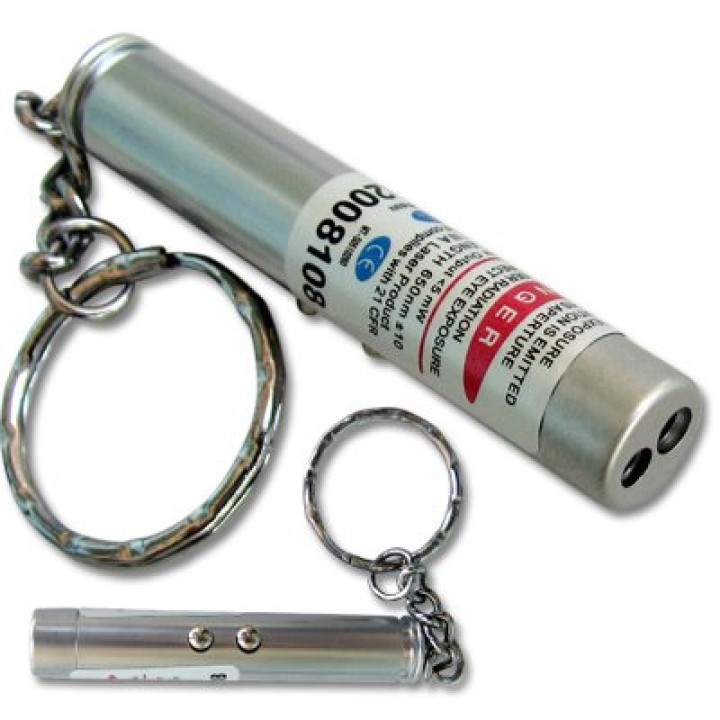 2 in 1 laserpointer taschenlampe rot weißes licht lazer 150m keyring jr  international - 2