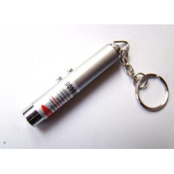 Pointeur laser 2 en 1 de poche faisceaux rouge 150m torche lumiere blanche  lazer porte clef