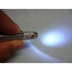 2in1 red laser pointer w led keychain torch flashlight jr  international - 4