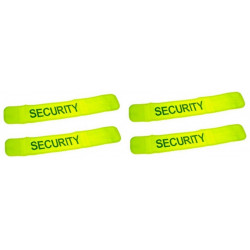 Pack 4 bracciale giallo fluo sicurezza velcro bracciale bracciale sicurezza bracciale sicurezza jr international - 1