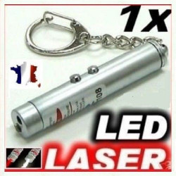 2 in 1 laserpointer taschenlampe rot weißes licht lazer 150m keyring jr  international - 8