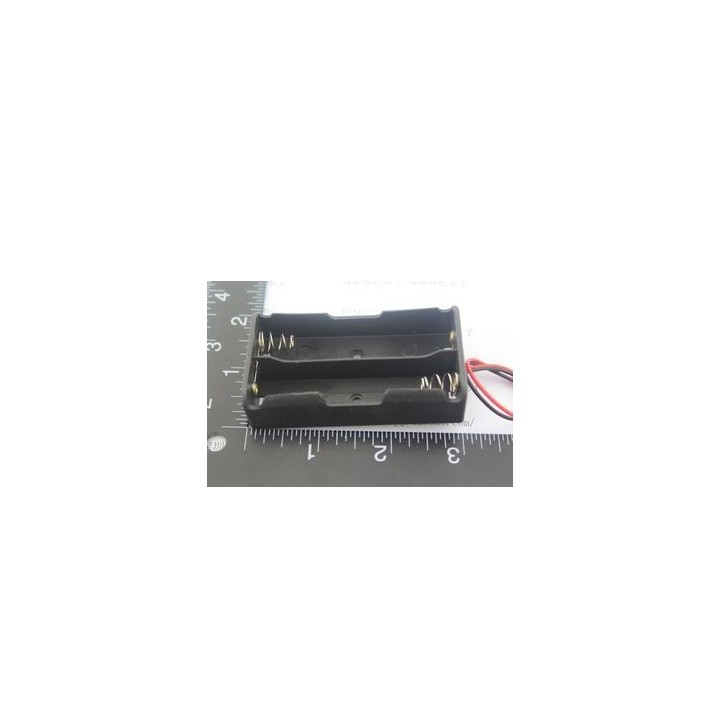 5 x 3.7V cuadro titular Clip Caso Negro Con Alambre para 2 18650 jr  international - 7
