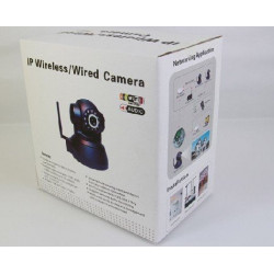 Wireless ip color camera network with pan tilt night vision 2 way audio jr international - 1
