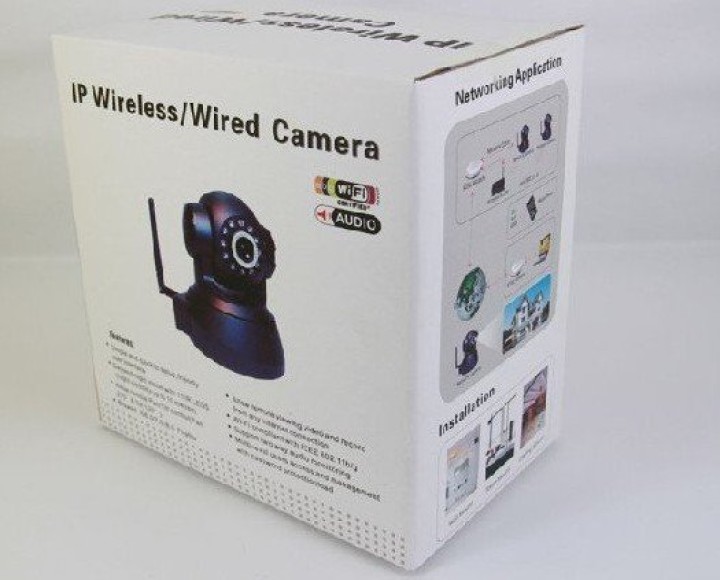 Motorizzata telecamera ip wireless wifi a colori compatibile audio iphone pan tilt jr international - 1