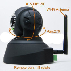 Motorizzata telecamera ip wireless wifi a colori compatibile audio iphone pan tilt jr international - 5
