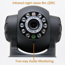 Wireless ip color camera network with pan tilt night vision 2 way audio jr international - 6