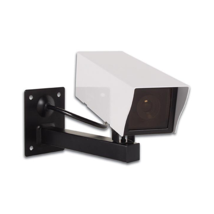 Dummy camera + led + metal case + support bogus camera with support dummy video surveillance led metal case suport camera survei