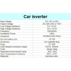 Convertidor con onda senoidal modificada 3000w entrada 24vdc salida 230vac 24v 210v 220v 230v 240v toma de tierra de espiga adap