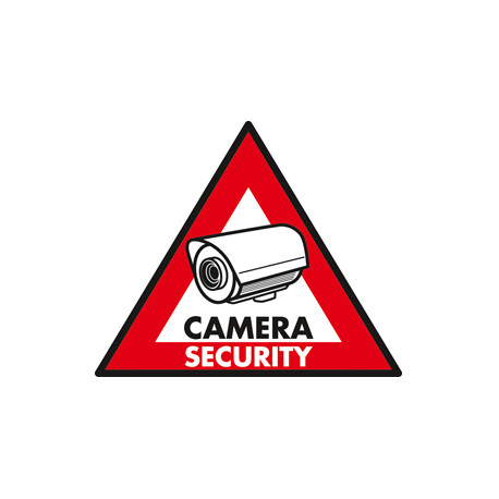 Etiqueta adhesiva etiqueta disuasiva panel de seguridad cámara st dry cs pegatina de monitoreo konig - 1