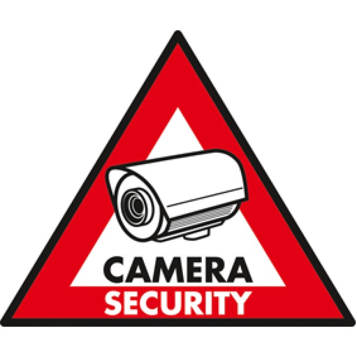 Adhesive label sticker deterrent panel security camera dry st cs sticker monitoring konig - 1