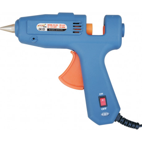 Pro glue gun 220v 80w 11 millimetri nl203 staffa temperatura regolabile integrato robur - 1