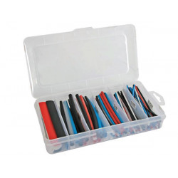 Heat shrinkable tube kit multicolour 10cm 170 pcs in storage box velleman - 1