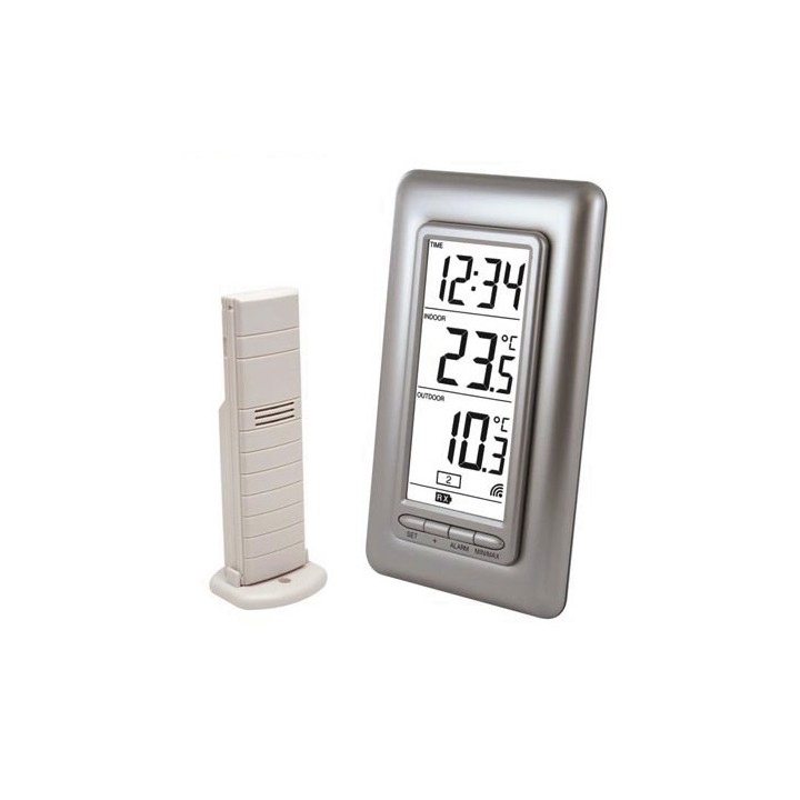 Temperatura estación meteorológica ws9162 ws9160 interior exterior sensor electrónico reloj externo la crosse technology - 1