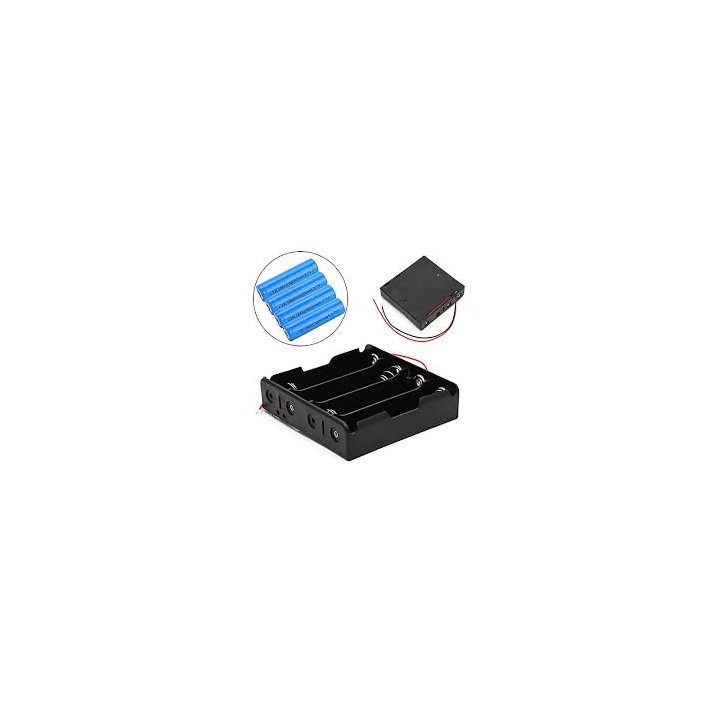 6 4pcs 18650 Case Holder 18650 Battery Holder Case with 6" leads for soldering jr  international - 9