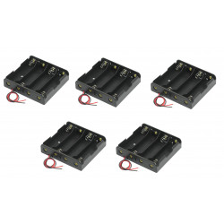 6 Schwarz 4 x 3,7 V 18650 Spitz zulaufend Spitze Battery Holder Etui Anschlussdrähte jr  international - 13