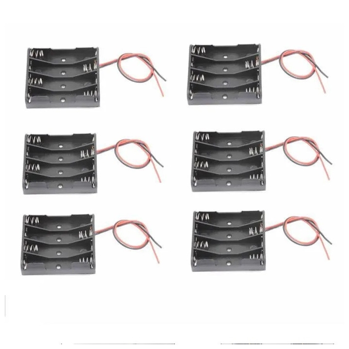 6 4pcs 18650 Case Holder 18650 Battery Holder Case with 6" leads for soldering jr  international - 14