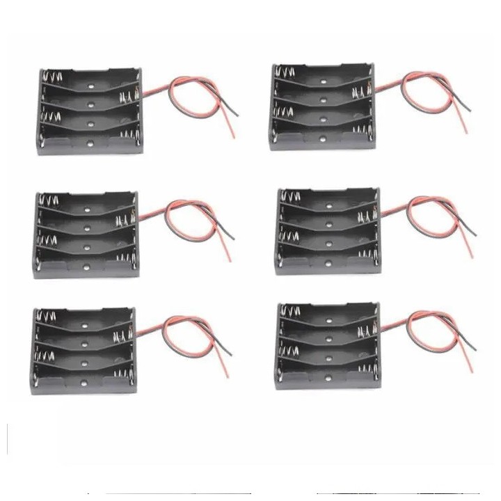 6 4pcs 18650 Case Holder 18650 Battery Holder Case with 6" leads for soldering jr  international - 14