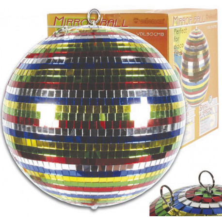 Sfaccettato palla 30 centimetri multicolore effetto di luce vdl30cmb velleman - 2