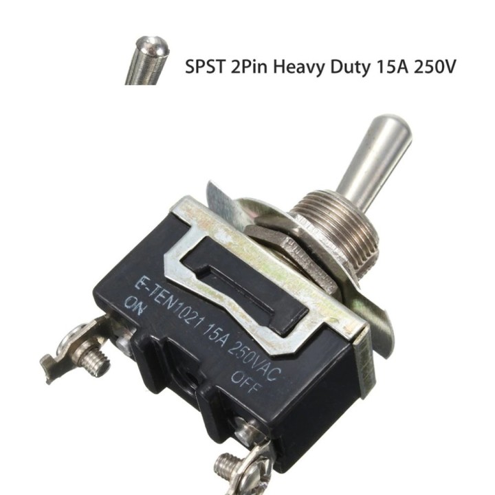 Interruttore a bilanciere impermeabile 15A 250V SPST 2 pin 2 terminale ON/OFF per barca auto