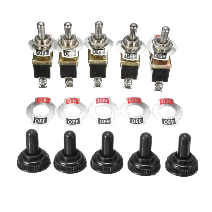 Interruttore a bilanciere impermeabile 15A 250V SPST 2 pin 2 terminale ON/OFF per barca auto