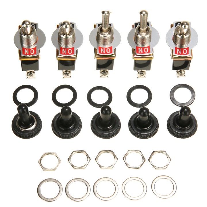 Interruptor basculante impermeable 15A 250V SPST 2 pines 2 terminales ON / OFF para coche barco