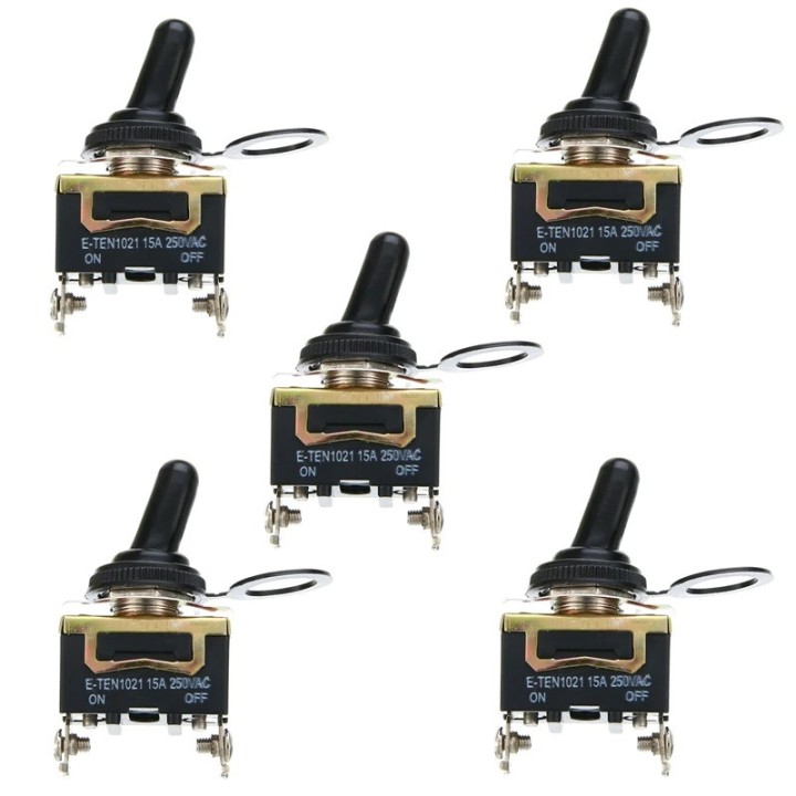 Interruttore a bilanciere impermeabile 15A 250V SPST 2 pin 2 terminale ON/OFF per barca auto