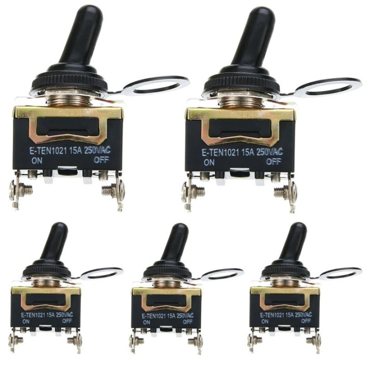Interrupteur a Bascule etanche 15A 250V SPST 2 Pins 2 Terminal ON/OFF Pour Voiture bateau