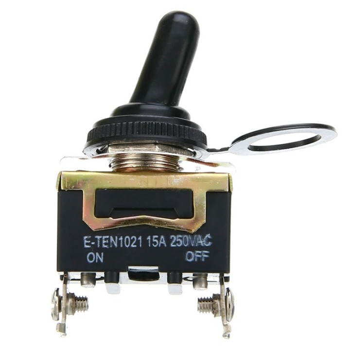 Interruptor basculante impermeable 15A 250V SPST 2 pines 2 terminales ON / OFF para coche barco