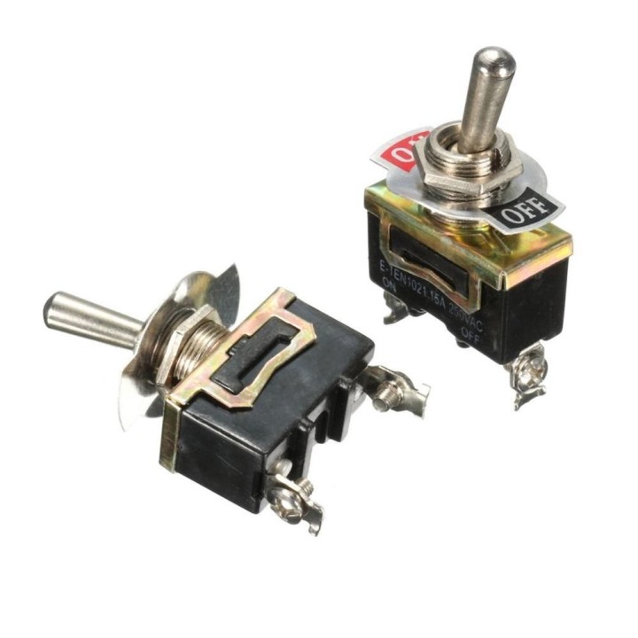 Interruptor basculante impermeable 15A 250V SPST 2 pines 2 terminales ON / OFF para coche barco